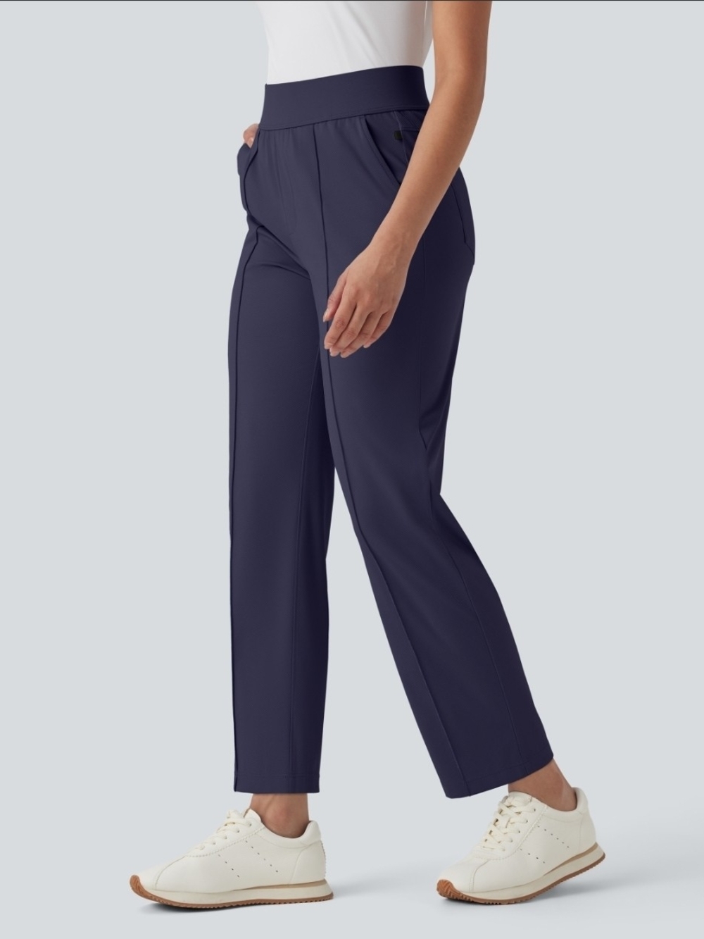 Mid High Waisted Pockets Quick Dry Golf Pants-Golf Tee-UPF40+